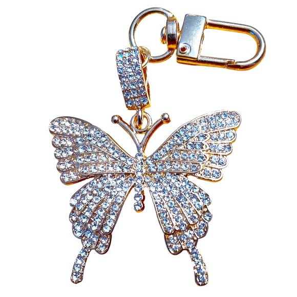 Accessories - Butterfly Rhinestone Bag Charm NWT
